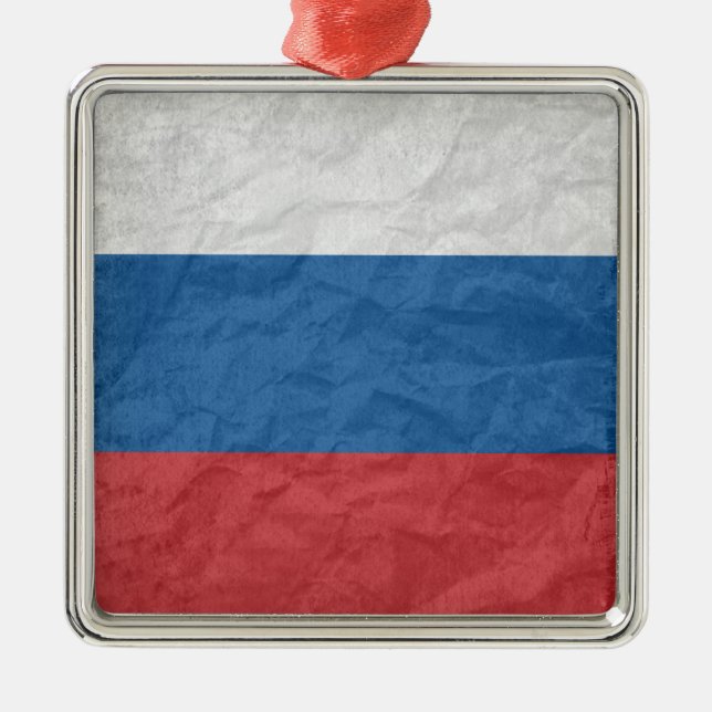 Russian Flag Metal Tree Decoration (Front)