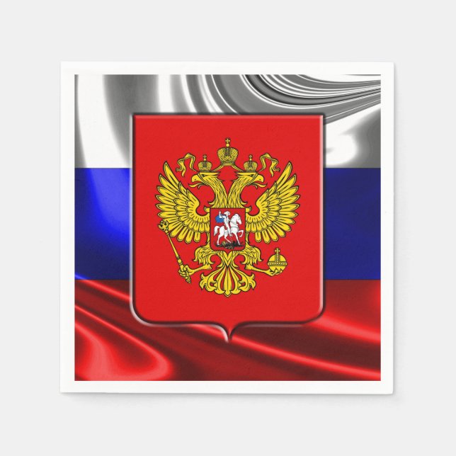 Russian flag napkin (Front)