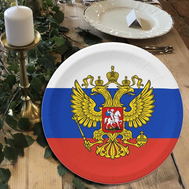 Russian Flag plates, party, sports / Russia Paper Plate (Creator Uploaded)