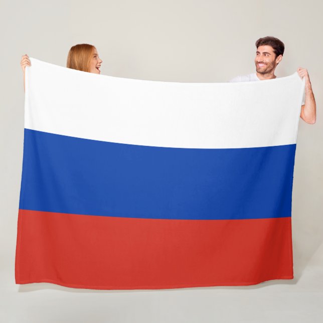 Russian Flag (Russia) Fleece Blanket (In Situ)
