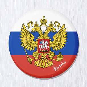 Russian flag & Russia holiday /sports fans Magnet