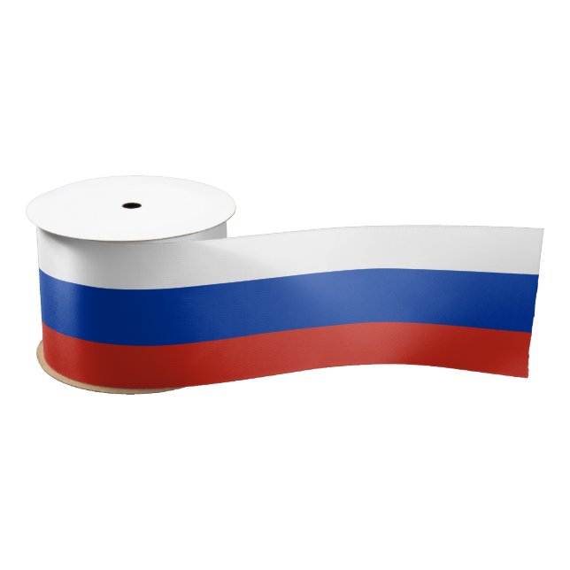 Russian Flag (Russia) Satin Ribbon (Spool)