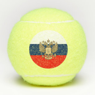 Russian flag tennis balls