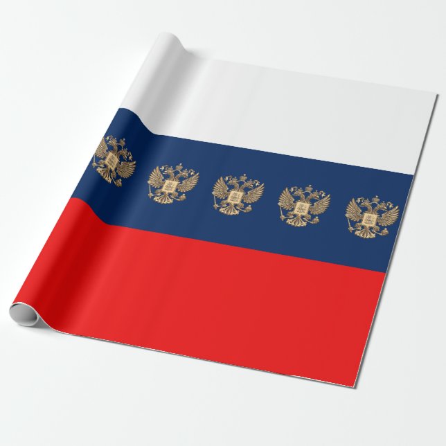 Russian flag wrapping paper (Unrolled)