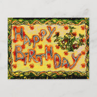 Russian folk art Happy Birthday