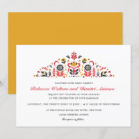 Russian  Folk Art  Khokhloma Flower Wedding