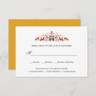 Russian Folk Art WEDDING RSVP MEAL CHOICE