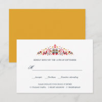 Russian Folk Art  WEDDING RSVP MEAL CHOICE