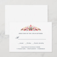 Russian Folk Art  WEDDING RSVP MEAL CHOICE