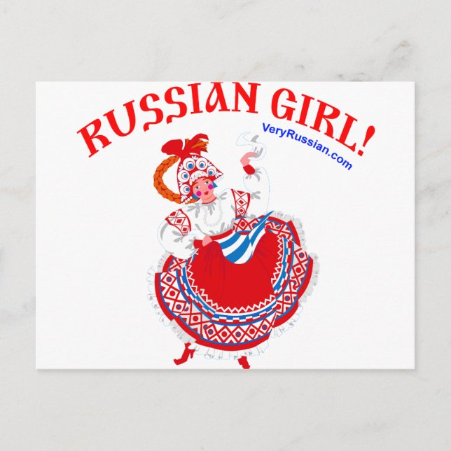 Russian Girl! Postcard (Front)
