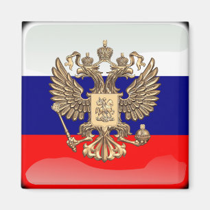 Russian glossy flag magnet