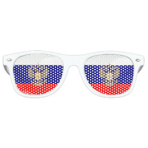 Russian glossy flag retro sunglasses