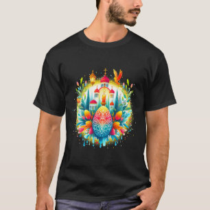 Russian Greek Byzantine Orthodox Cross He Is Risen T-Shirt