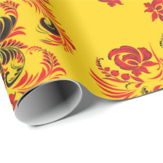 Russian Hohloma Wrapping Paper