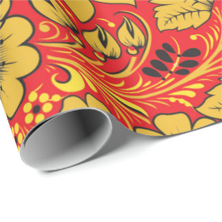 Russian Hohloma Wrapping Paper