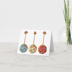 Russian Holiday Bulbs Card