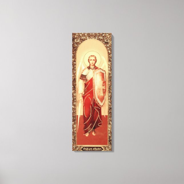 Russian icon Archangel Michael Wrapped Canvas (Front)
