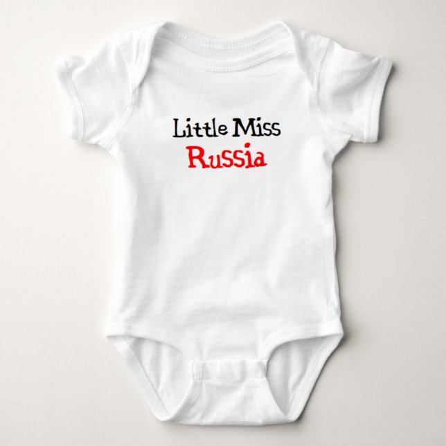 russian little miss baby bodysuit (Front)