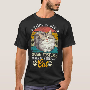 Russian Longhair Dad Costume Cat Apparel Siberian T-Shirt
