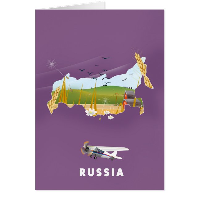Russian Map travel poster (Front)