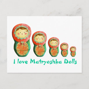 Russian Matryoshka Doll Postcard