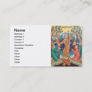 Russian mosaic icon business card