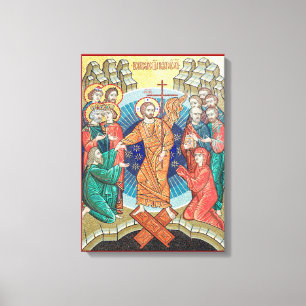 Russian mosaic icon canvas print