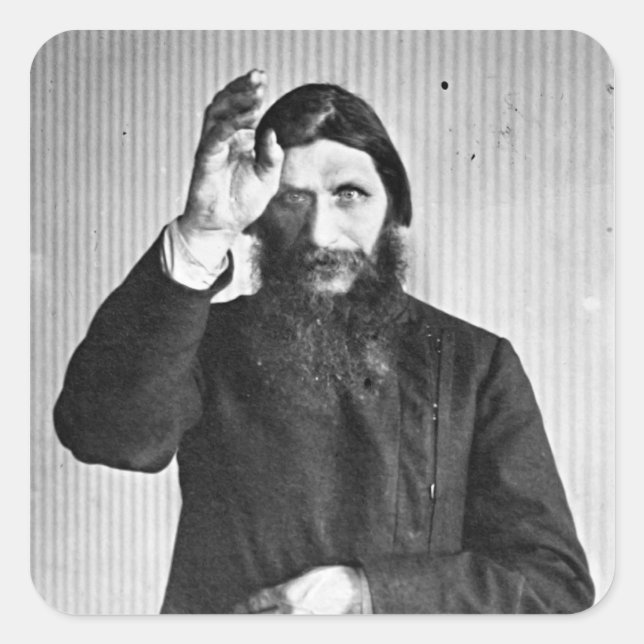Russian Mystic Grigori Yefimovich Rasputin Square Sticker (Front)