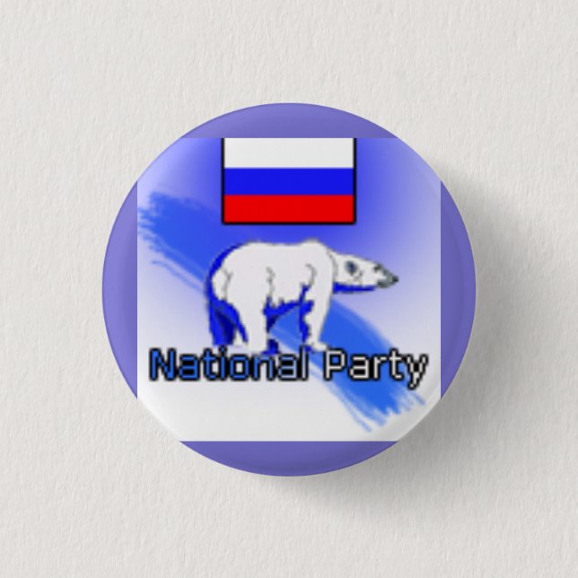 Russian National Party Logo 3 Cm Round Badge (Front)
