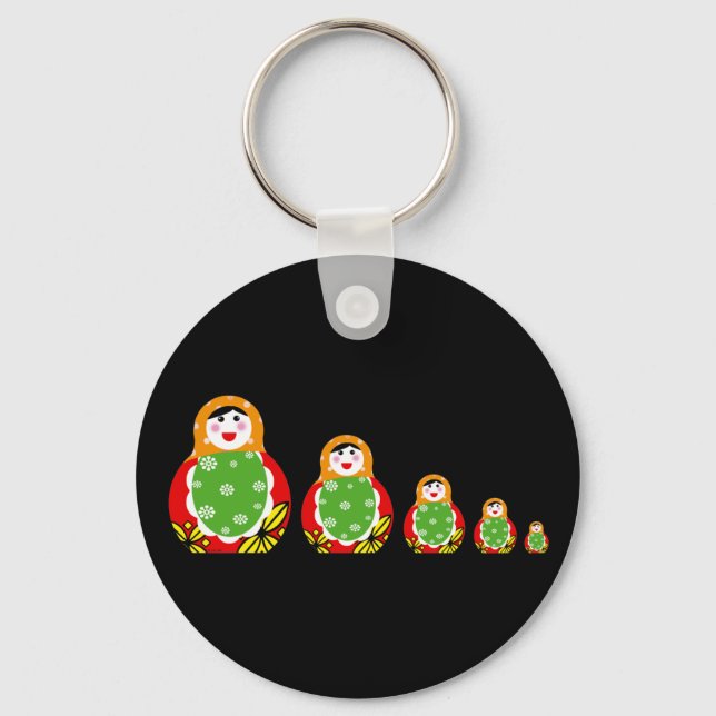 Russian nesting doll key ring (Front)