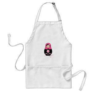 Russian nesting Doll Pink Matryoshka Babushka Standard Apron