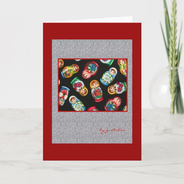 Russian Nesting Dolls Greeting Card (Front)