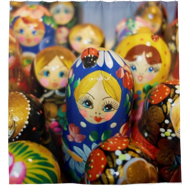 Russian Nesting Dolls Shower Curtain (Front)