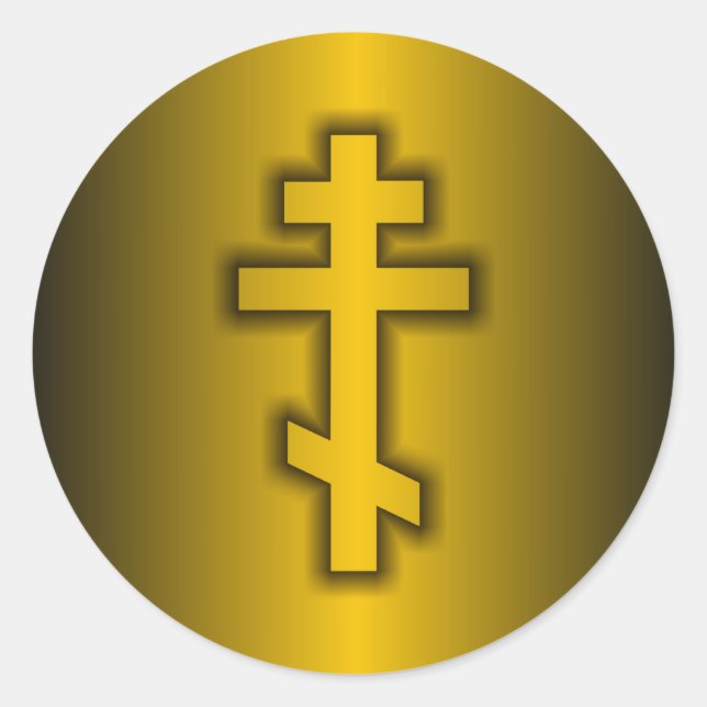 Russian Orthodox Classic Round Sticker (Front)