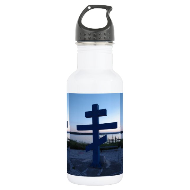 Russian Orthodox Cross 532 Ml Water Bottle (Front)