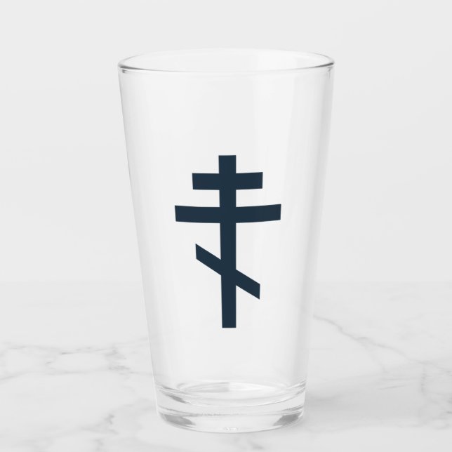 Russian Orthodox cross Glass (Front)