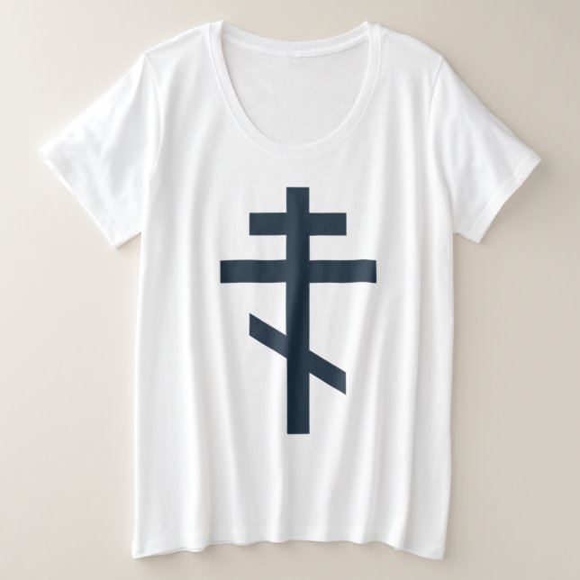 Russian Orthodox cross Plus Size T-Shirt (Design Front)