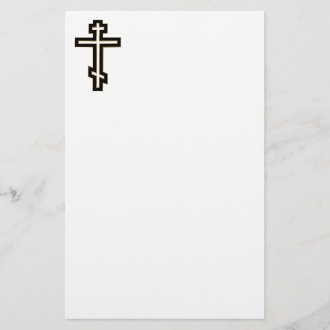 Russian orthodox cross stationery (Front)