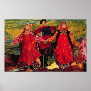 Russian Peasants Singing Poster