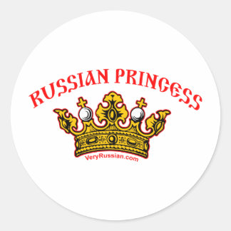 Russian Princess Classic Round Sticker