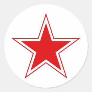 Russian Red Star Classic Round Sticker