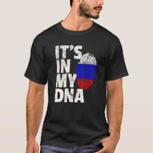 Russian Russia Flag IT's IN MY DNA Christmas Gift T-Shirt