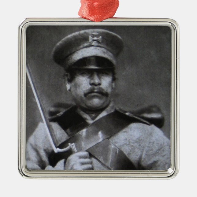 Russian soldier metal tree decoration (Front)