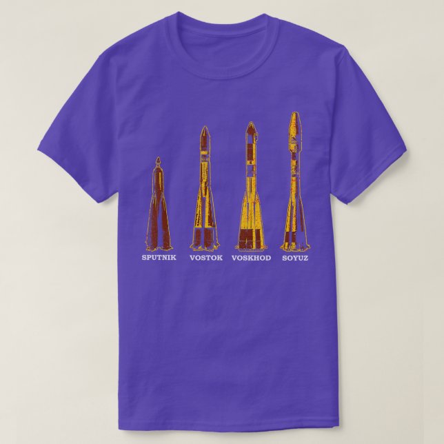 Russian Soviet Rockets T-Shirt (Design Front)
