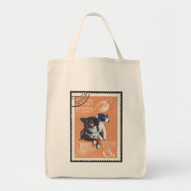 Russian Space Dogs 1966 Cosmos 110 Tote Bag (Front)