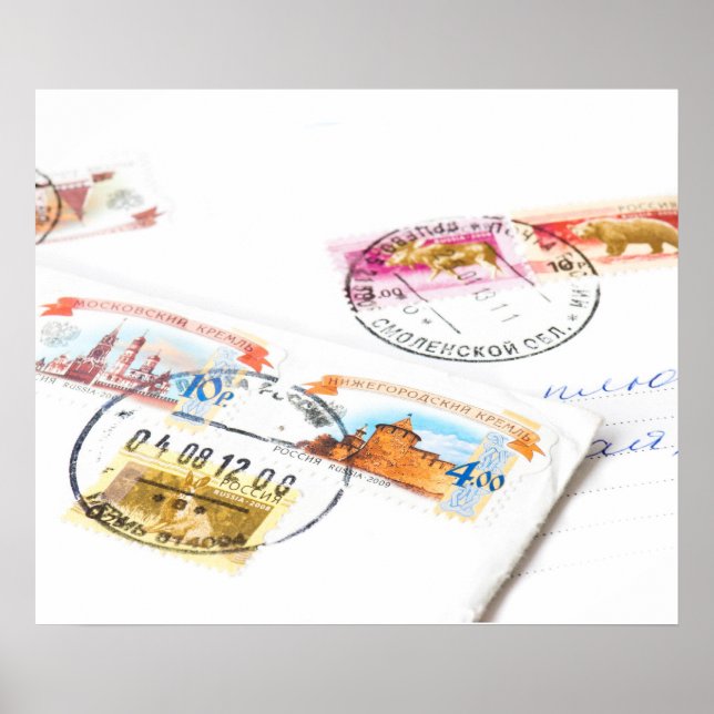 Russian stamps poster (Front)