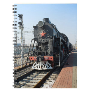 Russian steam locomotive P-0001 Victory (Pobeda). Spiral Notebook