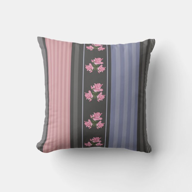 Russian, striped , patchwork cushion (Front)