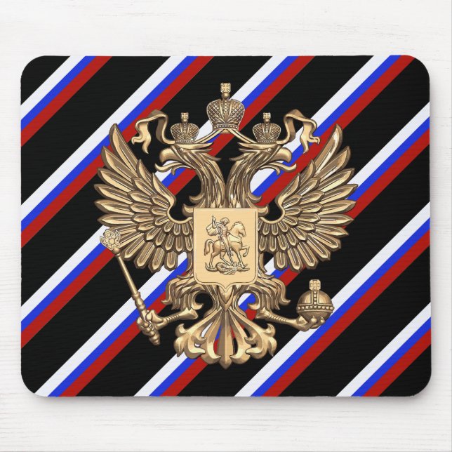Russian stripes flag mouse pad (Front)