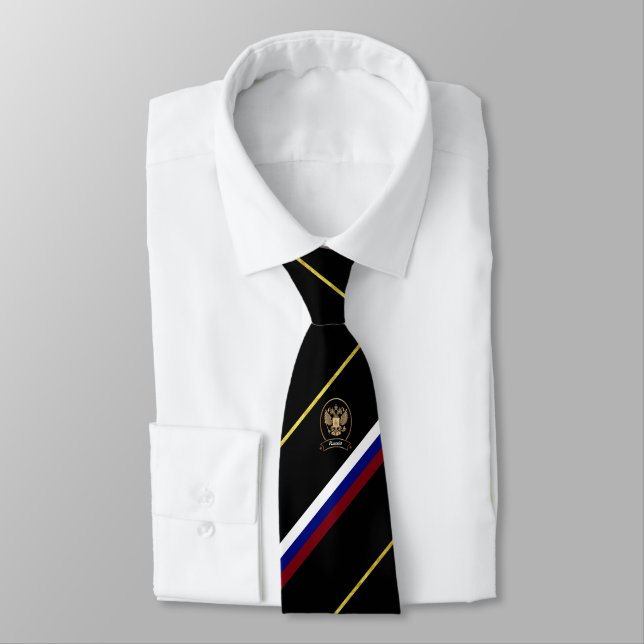 Russian stripes flag tie (Tied)